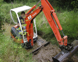 Mini-pelle hydraulique sur chenilles Kubota U25