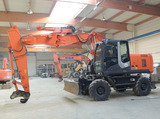 Pelle hydraulique sur pneus Hitachi ZX 190 W